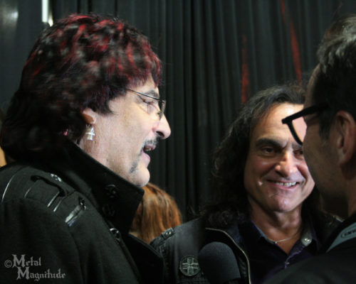 Carmine and Vinny Appice doing an interview before the ceremony