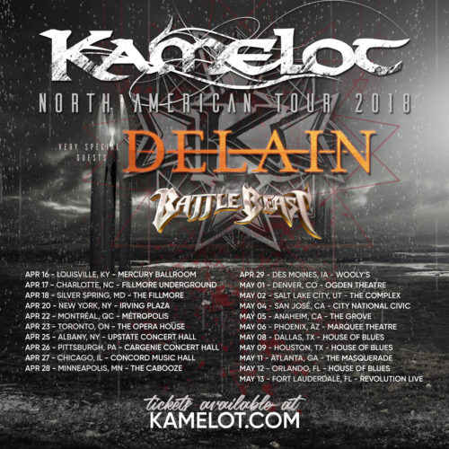 Kamelot, Delain, and Battle Beast Set 2018 Trek Metal Magnitude