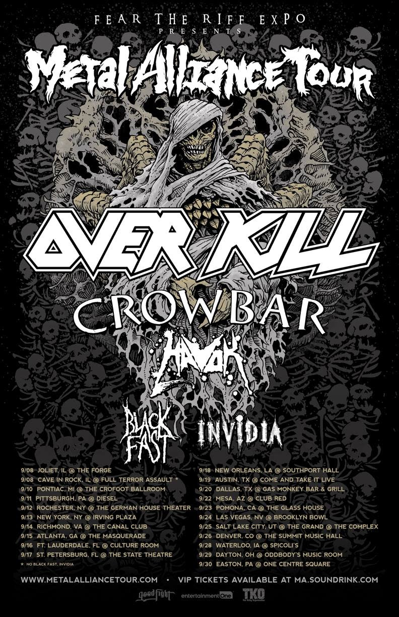 Overkill to Hit the Road on Metal Alliance Tour Metal Magnitude